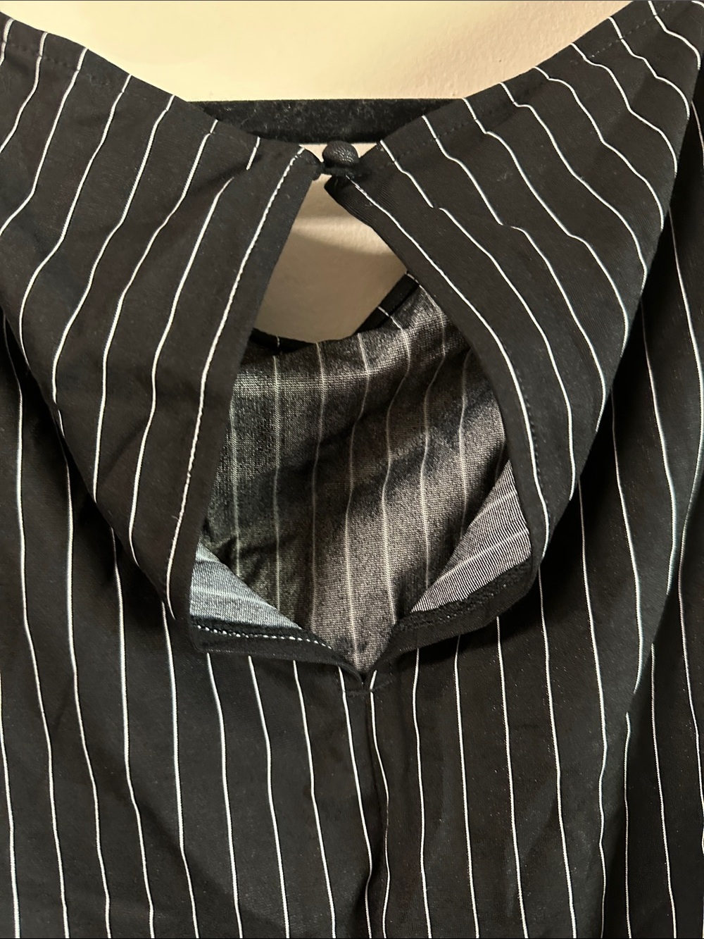 Halara Easy Peezy Black White Pinstripe Tie Side Jumpsuit XL NWT - Picture 11 of 11